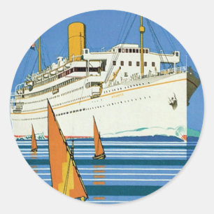 Royal Mail "Atlantis Cruises" Runder Aufkleber