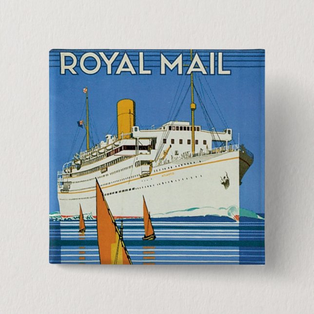 Royal Mail "Atlantis kreuzt " Button (Vorderseite)