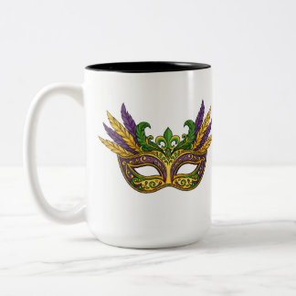 Royal Mardi Gras Kronen und Juwelen Muster Kaffee  Zweifarbige Tasse