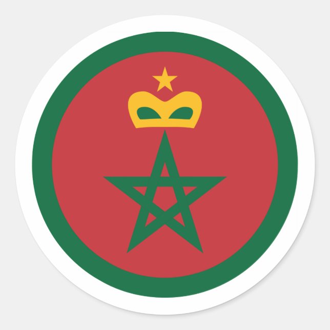 Royal marokkanische Air Force, Marokko Runder Aufkleber (Vorderseite)