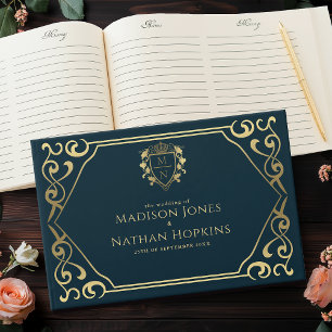 Royal Medieval Fantasy Monogram Wedding Gästebuch