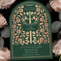 Royal Medieval Rose Goldschwert Hochzeitsplatz