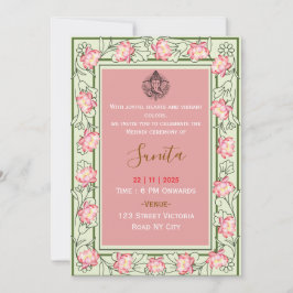 Royal Mehendi Ceremony Invitation Einladung