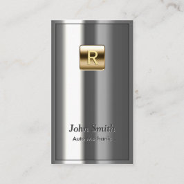 Royal Metallic Auto Mechanic Business Card Visitenkarte