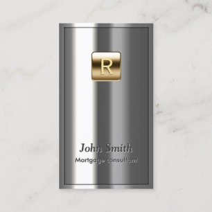 Royal Metallic Mortgage Agent Business Card Visitenkarte