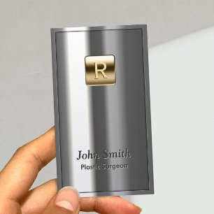 Royal Metallic Plastic Surgeon Business Card Visitenkarte