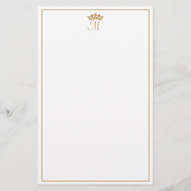 Royal Monogram Customizable Personal Stationierung Briefpapier (Vorderseite)