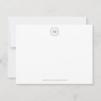 Royal Monogram Wappen Smokey Grau Personalisiert
