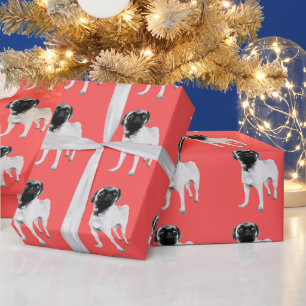 Royal Mops Wrapping Paper in Coral Geschenkpapier