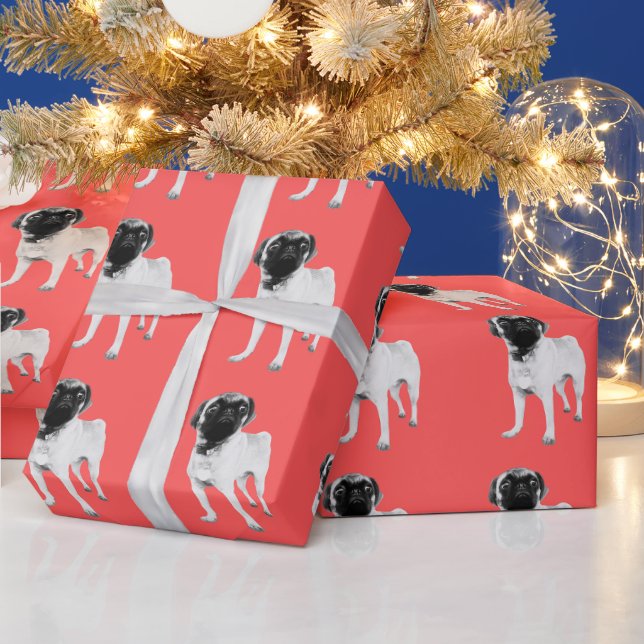 Royal Mops Wrapping Paper in Coral Geschenkpapier (Feiertage)