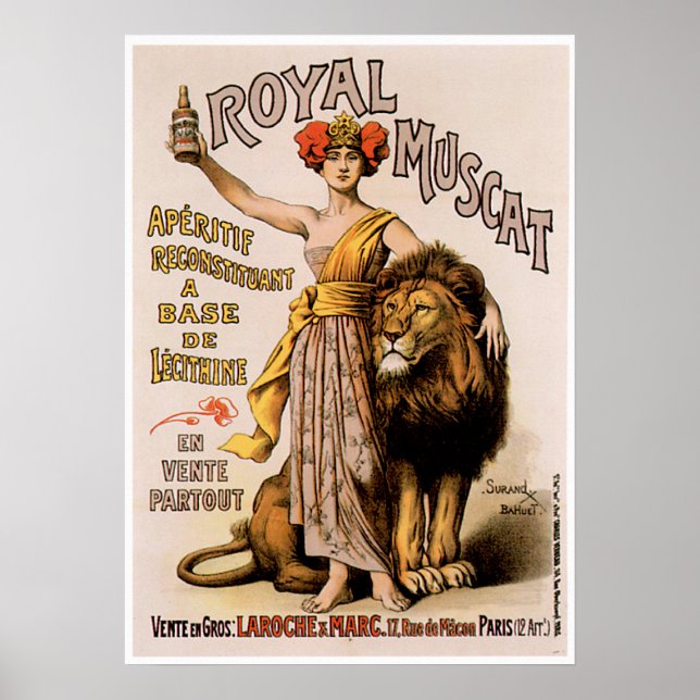 Royal Muscat Vintag Wine Drink und Kunst Poster (Vorne)