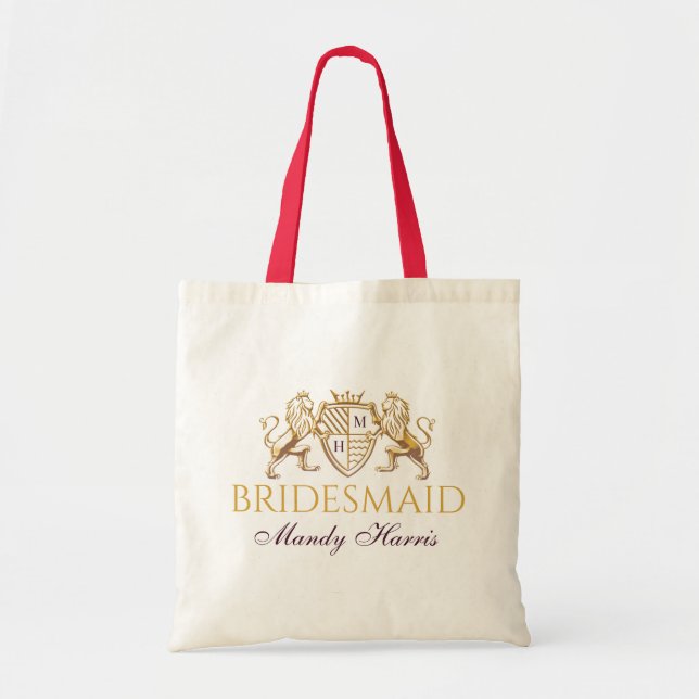 Royal Muse Mittelalterliche Fantasy Lion Emblem Ho Tragetasche (Vorne)