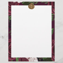 Royal Muse Mittelalterliche Fantasy Pflaumenhochze Briefbogen