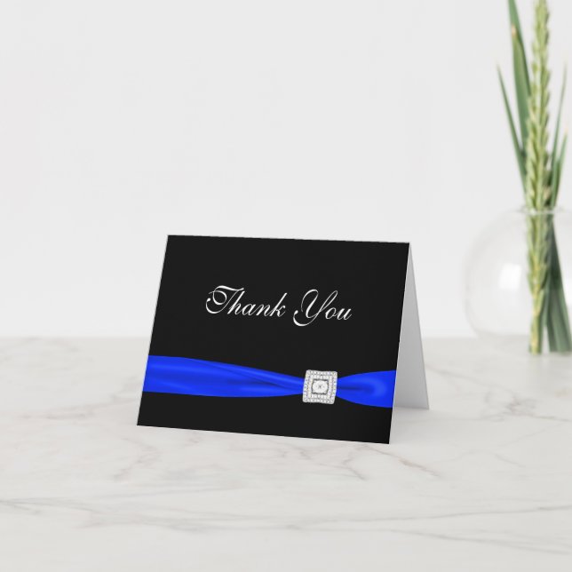 Royal Navy Blue Black Merci Cartes (Devant)