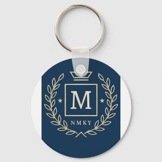 "Royal NMKY Emblem – Monogram M Crest Design" Schlüsselanhänger (Vorderseite)