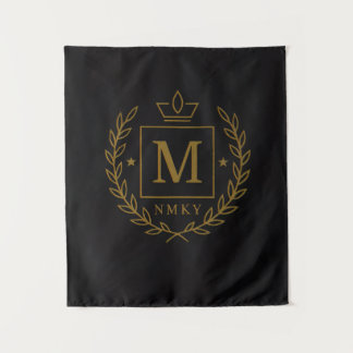 "Royal NMKY Emblem – Monogram M Crest Design" Wandteppich