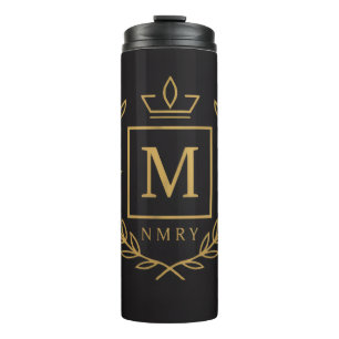 "Royal NMKY-Emblem – Monogramm-M-Wappen-Design" Thermosbecher