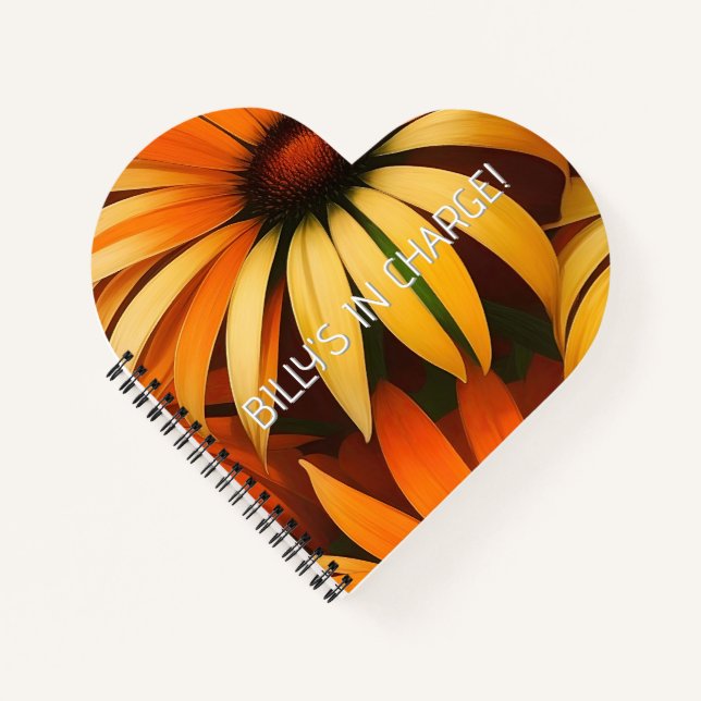 Royal Orange Coneflowers Notizbuch (Vorderseite)