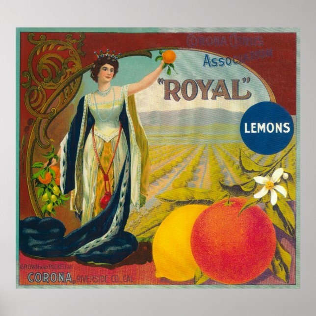 Royal Orange LabelCorona, CA Poster (Vorne)