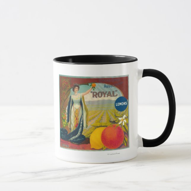 Royal Orange LabelCorona, CA Tasse (Rechts)