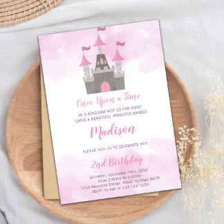 Royal Party Card for Girls Einladung