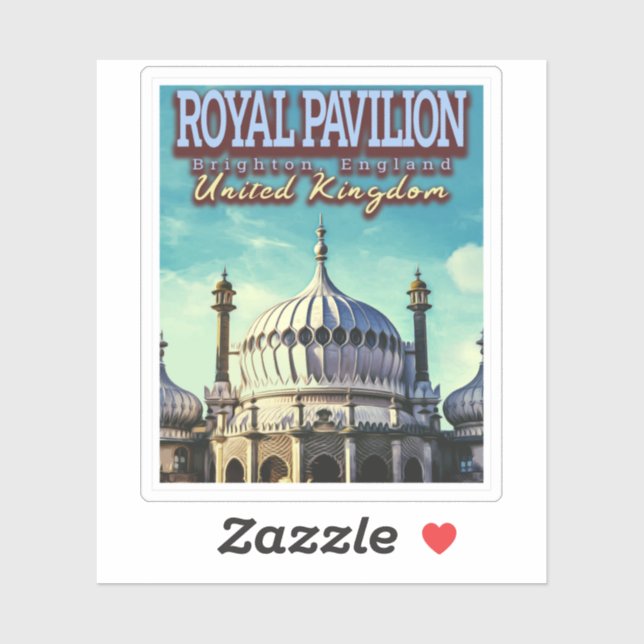 ROYAL PAVILION - BRIGHTON ENGLAND - VEREINIGTES KÖ AUFKLEBER (Blatt)