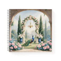 Royal Peacock Garden"Personalisiertes Spiralnotizb
