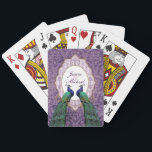 Royal Peacock (Lila Personalisierte Spielkarten) Spielkarten<br><div class="desc">In einigen Kulturen wird der Pfau als Hüter der Königtlichkeit angesehen, in anderen stellt er Freundlichkeit, Mitgefühl und ewiges Leben dar. Dieser schöne Vogel ist ein perfektes Symbol für Ehe und neue Anfänge. Eine tolle Geschenkidee für Brautparty-Favoriten oder Gastgeschenke Hochzeiten. Auch funktioniert gut für Jubiläumsgeschenke Party! Sehen Sie sich unsere...</div>