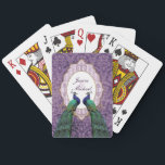 Royal Peacock (Lila Personalisierte Spielkarten) Spielkarten<br><div class="desc">In einigen Kulturen wird der Pfau als Hüter der Königtlichkeit angesehen, in anderen stellt er Freundlichkeit, Mitgefühl und ewiges Leben dar. Dieser schöne Vogel ist ein perfektes Symbol für Ehe und neue Anfänge. Eine tolle Geschenkidee für Brautparty-Favoriten oder Gastgeschenke Hochzeiten. Auch funktioniert gut für Jubiläumsgeschenke Party! Sehen Sie sich unsere...</div>