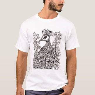 Royal Peacock Radiation T - Shirt Design
