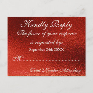 Royal Personalisiert UAWG Red Shiny Postcard Einladungspostkarte