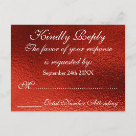 Royal Personalisiert UAWG Red Shiny Postcard Einladungspostkarte