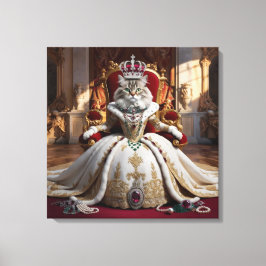 Royal Pet Queen Portrait - Luxuriöse digitale Kuns Leinwanddruck