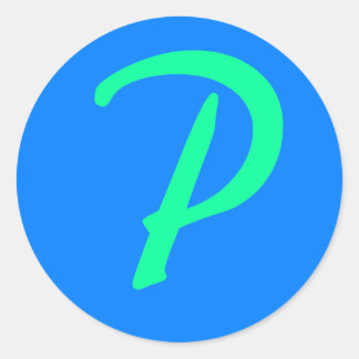 ROYAL PISTACCHIO - ANFANG "P" RUNDER AUFKLEBER