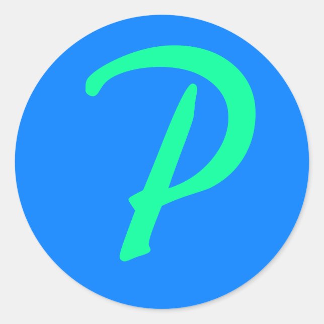 ROYAL PISTACCHIO - ANFANG "P" RUNDER AUFKLEBER (Vorderseite)