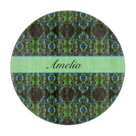 Royal Plumage - Luxe Peacock Feather Pattern Schneidebrett