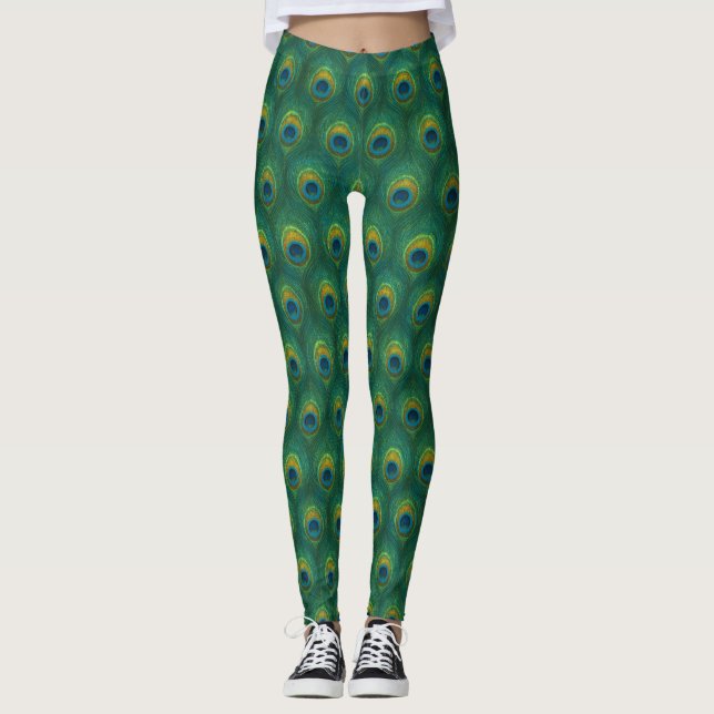 Royal Plumage | Peacock Eye Luxe Repeat Leggings (Vorderseite)