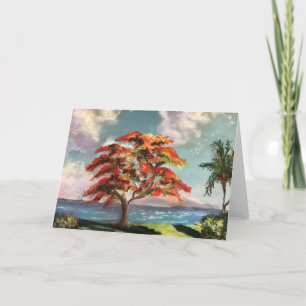 "Royal Poinciana" Blank Note Card Karte