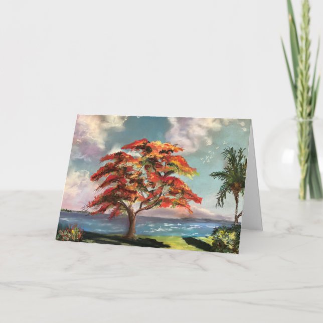 "Royal Poinciana" Blank Note Card Karte (Vorderseite)