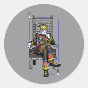 Royal Poker King High Roller Casino Pik Urban Runder Aufkleber
