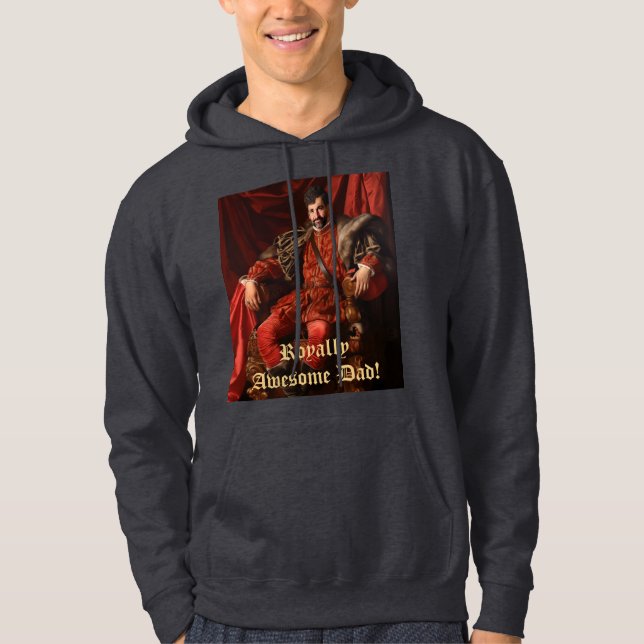Royal Portrait Custom Personalisiert Foto Verziert Hoodie (Vorderseite)