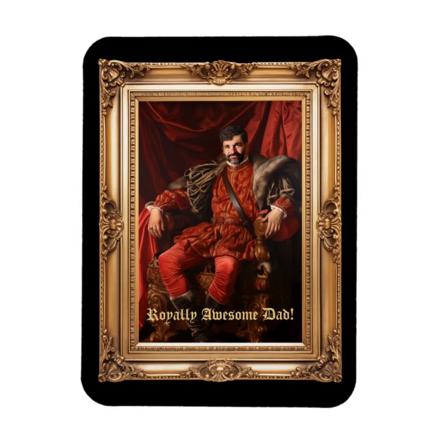 Royal Portrait Custom Personalisiert Foto Verziert Magnet (Vertikal)