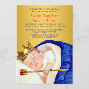 Royal Prince Baby Dusche Einladung