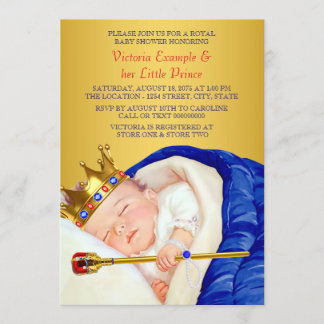 Royal Prince Baby Dusche Einladung