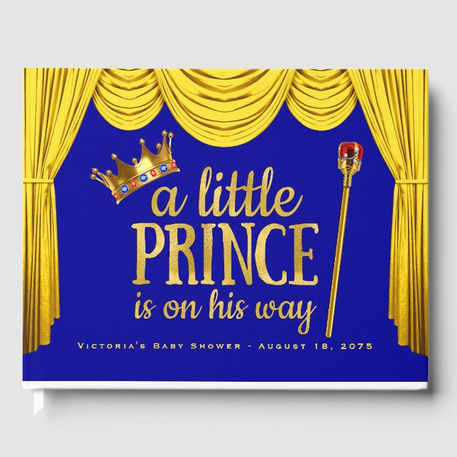 Royal Prince Baby Shower Gästebuch (Vorderseite)