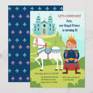 Royal Prince Boy Birthday Party Einladung