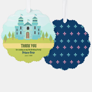 Royal Prince Boy Birthday Party Ornament Karte