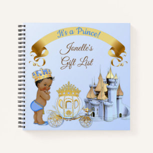 Royal Prince Castle Carriage Blue Gold Blue Notizbuch