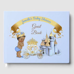 Royal Prince Castle Carriage Blue Gold Boy Gästebuch
