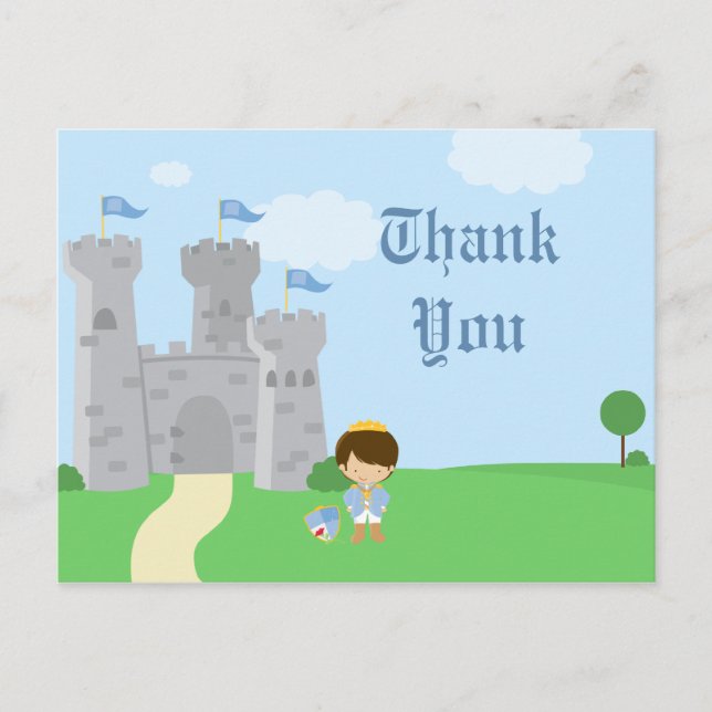 Royal prince charmant garçons anniversaire carte d (Devant)